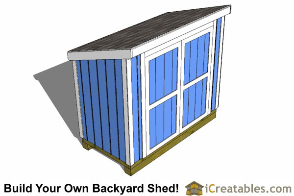 4x8 Lean To Shed Plans | The perfect low wall lean to plans