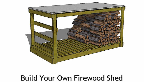 4x8 Simple Firewood Shed Plans - Outdoor Sheds - iCreatables