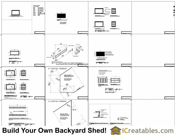 4x8 firewood shed plans example