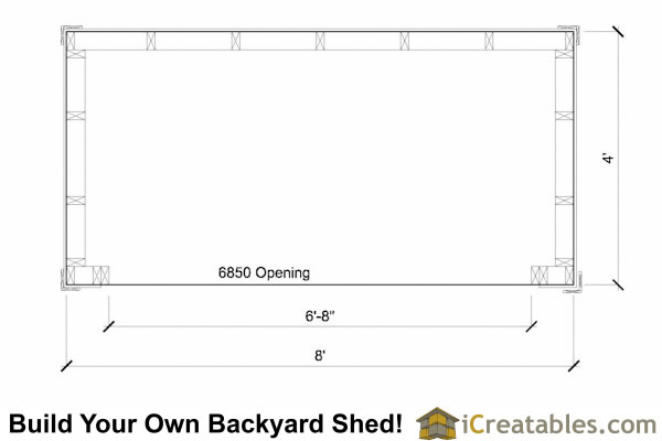 4x8 Firewood Shed Plans - Outdoor/Garden Sheds - iCreatables