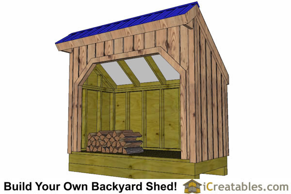 4x8 firewood shed plans - outdoor/garden sheds - icreatables