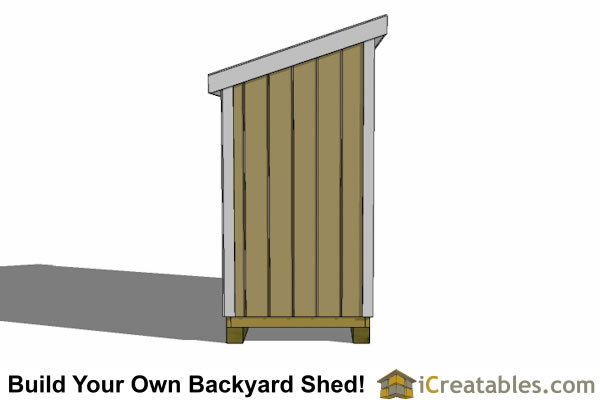 Outdoor/Garden Shed Plans - 4x8 Lean-to Shed with High 