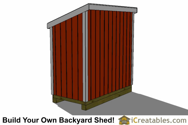 4x8 Lean-to Shed Plans - Build Your Own Shed - iCreatables