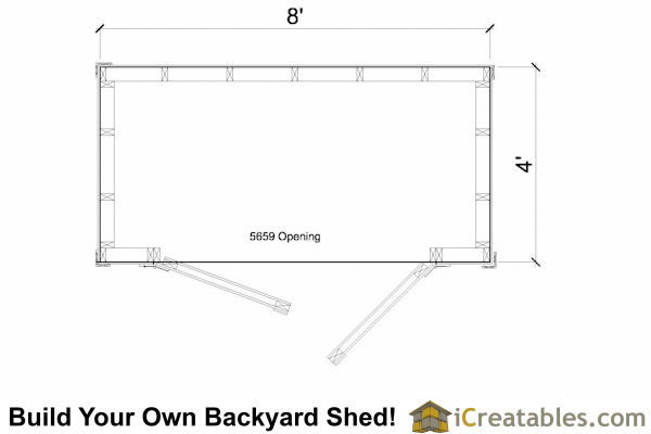 4x8 Lean To Shed Plans | Storage Shed Plans | icreatables.com