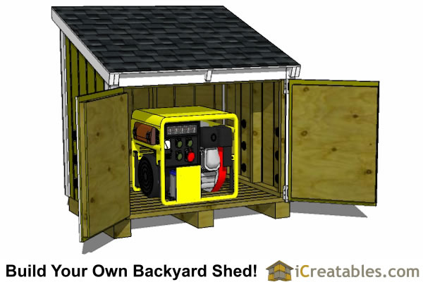 5'-2" x 3'-8" Lean To Generator Enclosure Plans