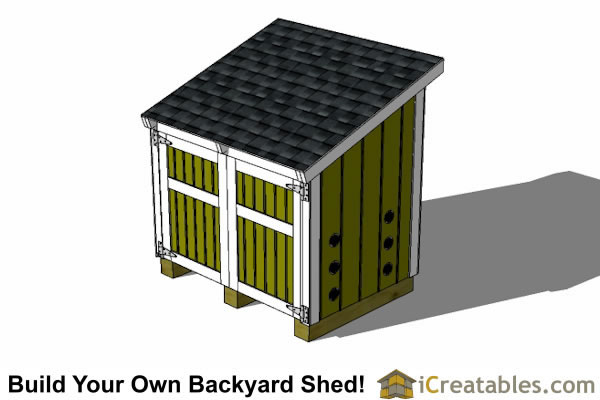 8×8 lean to shed plans & blueprints for garden shed