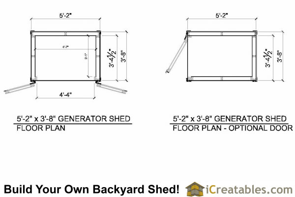 Kelana: Pent shed plans with overhang for front door