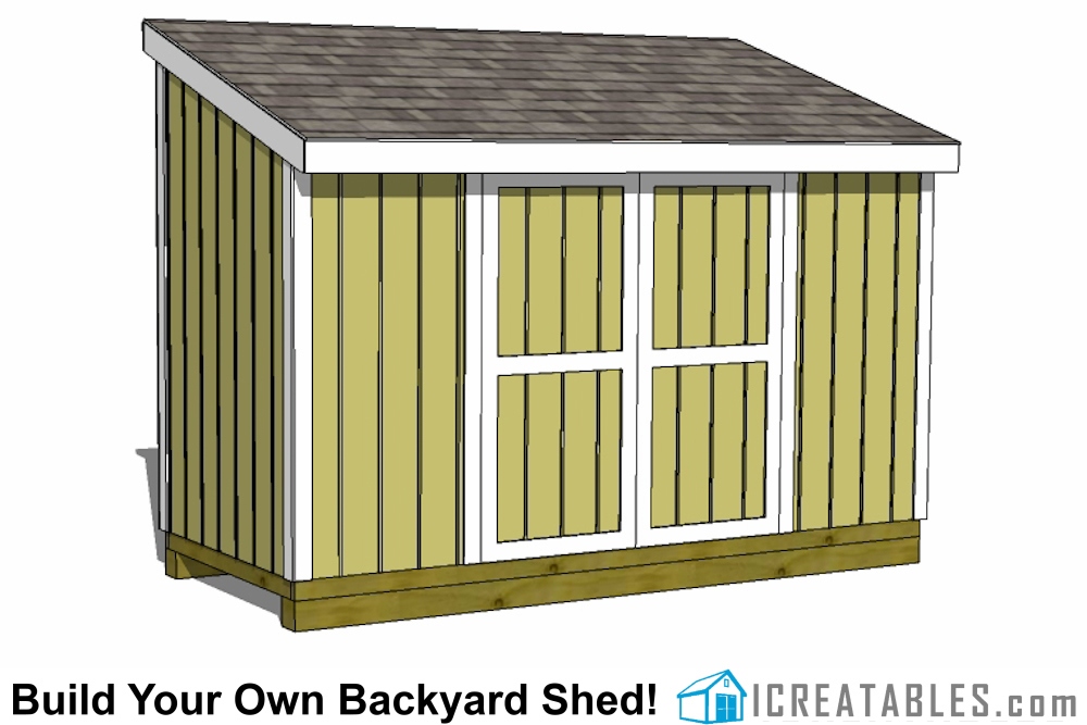 Lean To Shed Plans - Easy to Build DIY Shed Designs