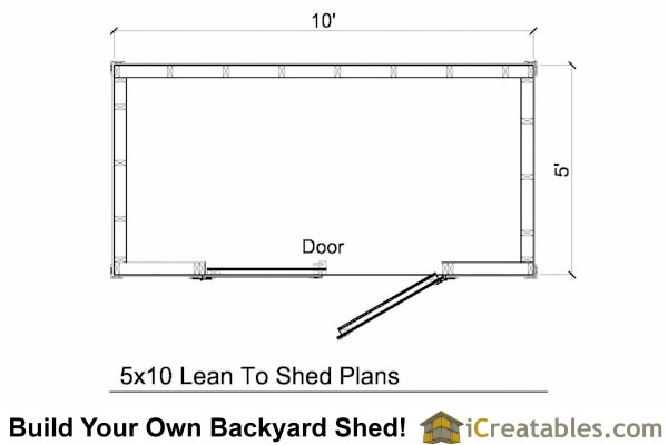 5x8 lean to shed floor plans