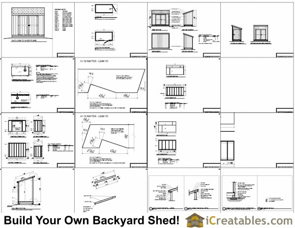 5x8 lean to shed plans