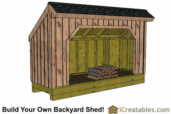 5x12 Firewood Shed Plans - iCreatables.com