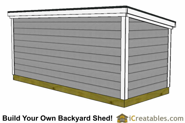 5x12 Lean To Shed - 6 Foot Tall Plans