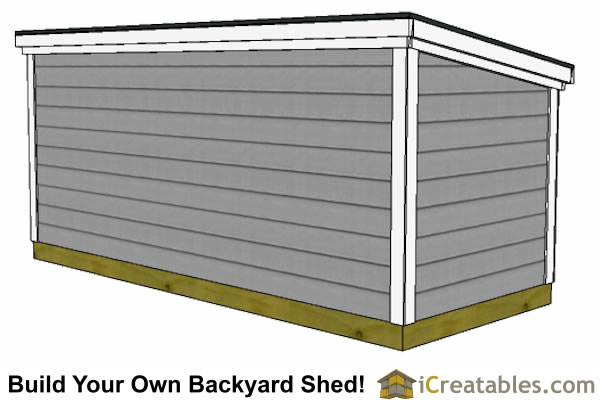 5x12 lean to shed rear