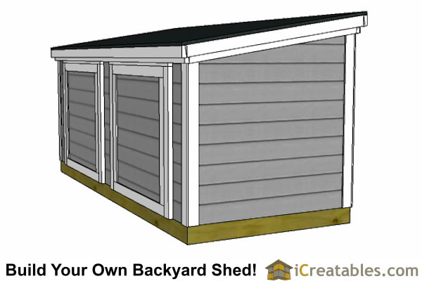 5x12 Lean To Shed Plans Under 6 Feet Tall