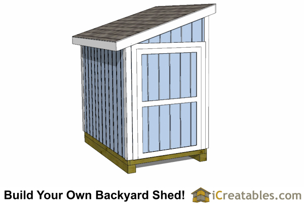 losky: lean to shed with end door