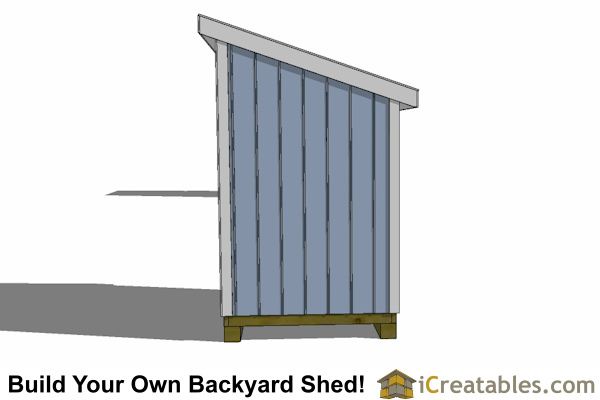 5x8 lean to shed plan end view