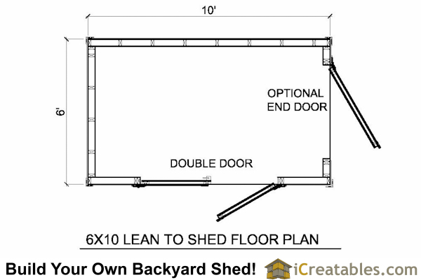 6x10 Lean To Shed Plans | icreatables.com