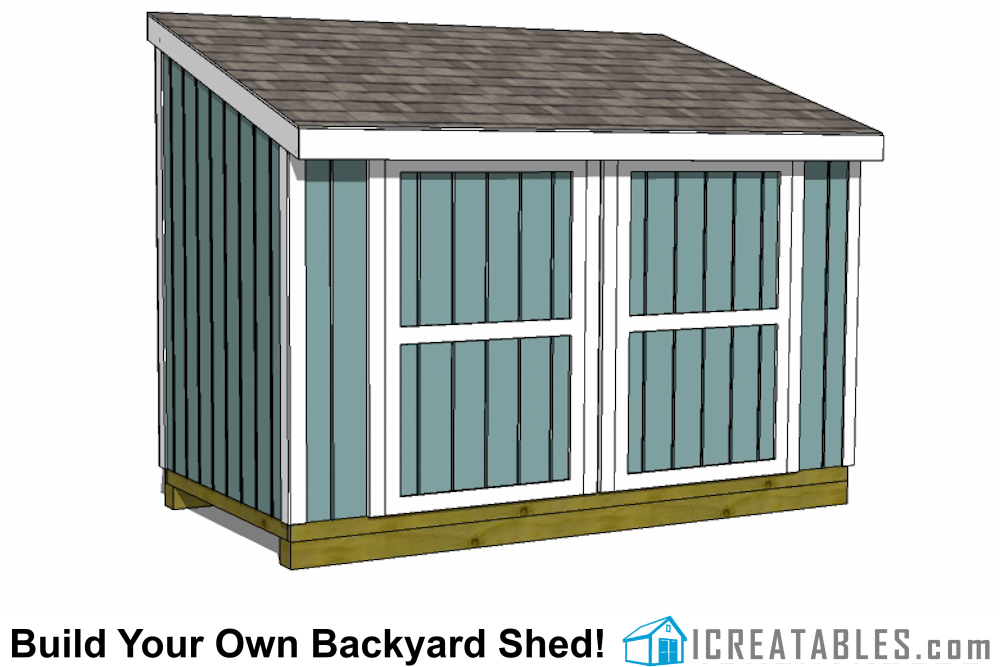 Lean To Shed Plans - Easy to Build DIY Shed Designs