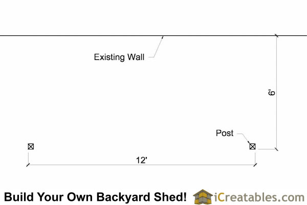 6x12 lean to shed floor plan