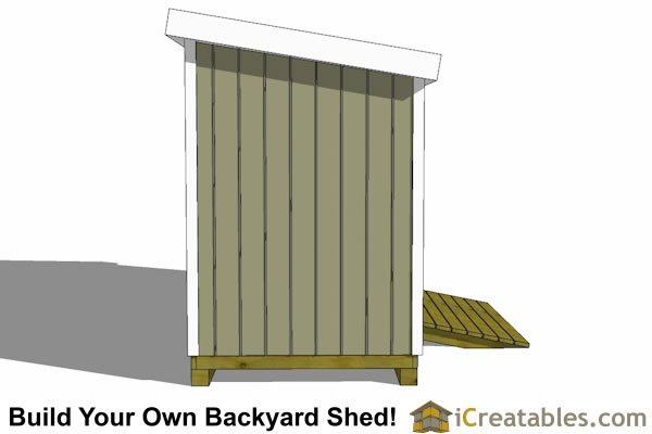 6x14 lean to shed plans end view