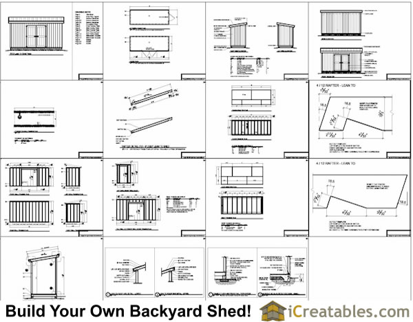 6x16 Lean To Storage Shed Plans I nclude The Following