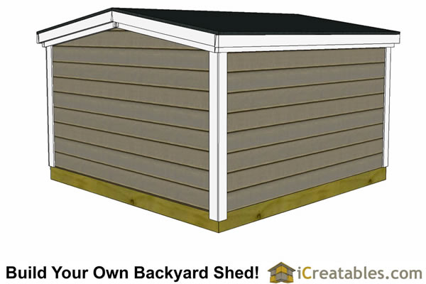 6' x 10' lean to roof storage shed blue prints / project