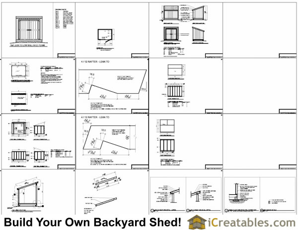 lean to shed plans with short walls