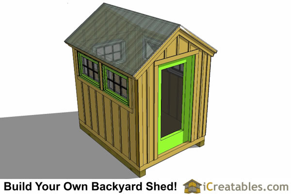 6x8 Greenhouse Shed Plans | Storage Shed Plans | icreatables.com