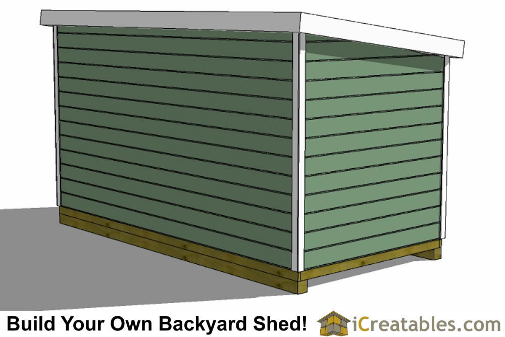 8x20 lean to shed rear view