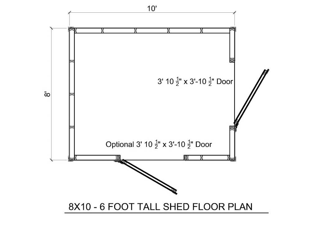 8x10 Backyard 6 Foot Tall Homeowners Association Compliant