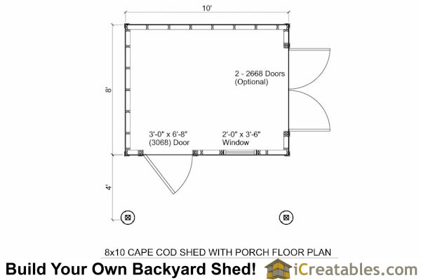 10x12 Shed Plans With Porch | Cape Cod Shed | New England Shed 