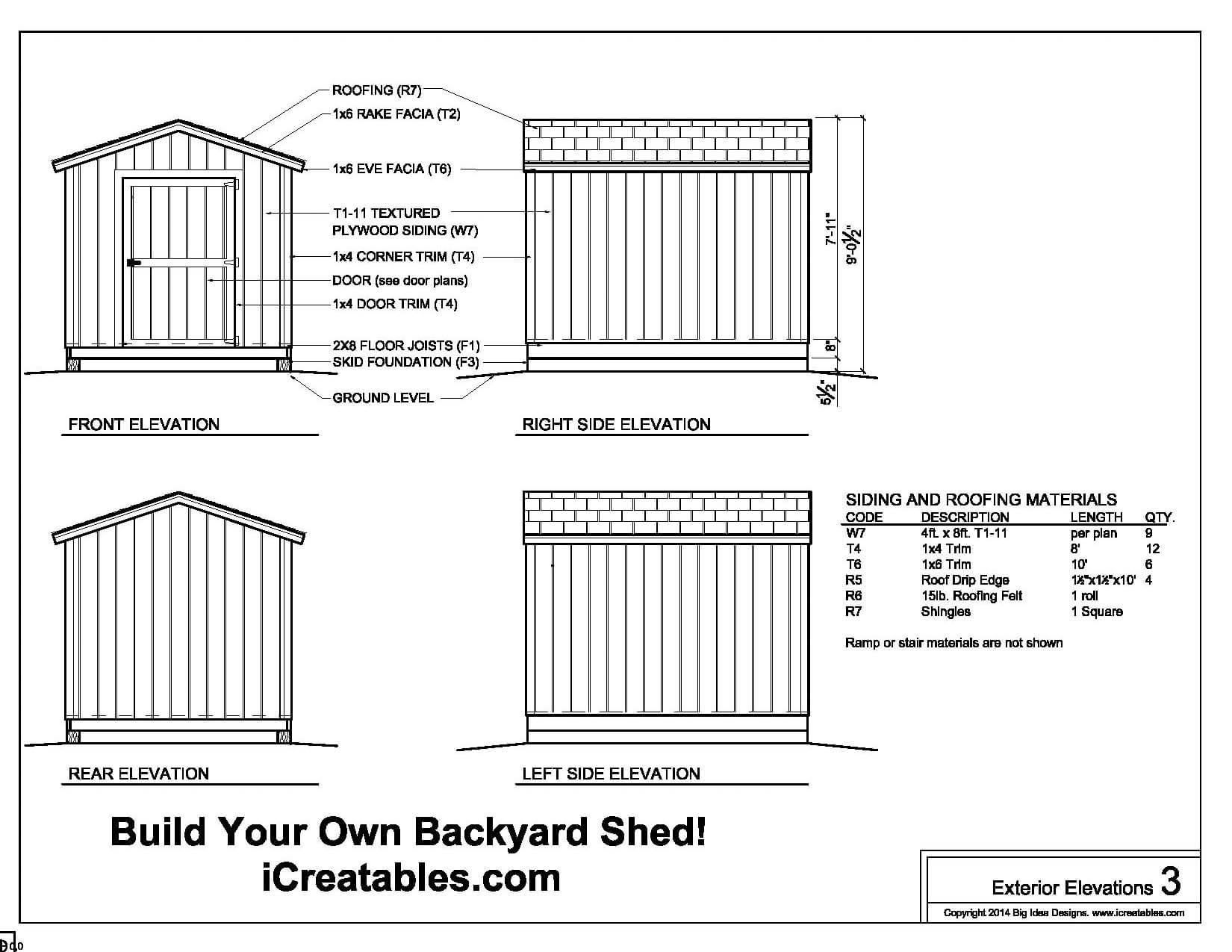 Shed Plans - How to Build a Shed With iCreatables - DIY Storage