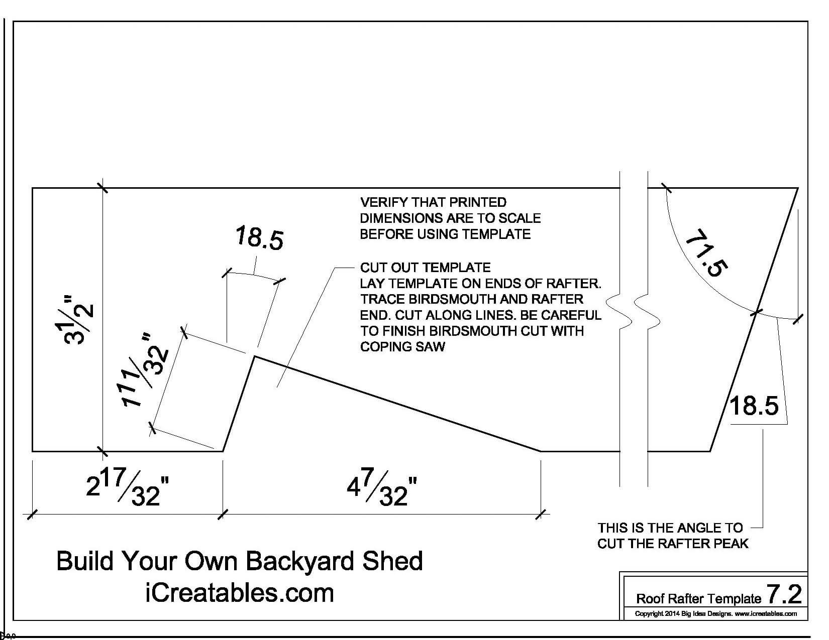 Birdsmouth Cut for Roof Rafters