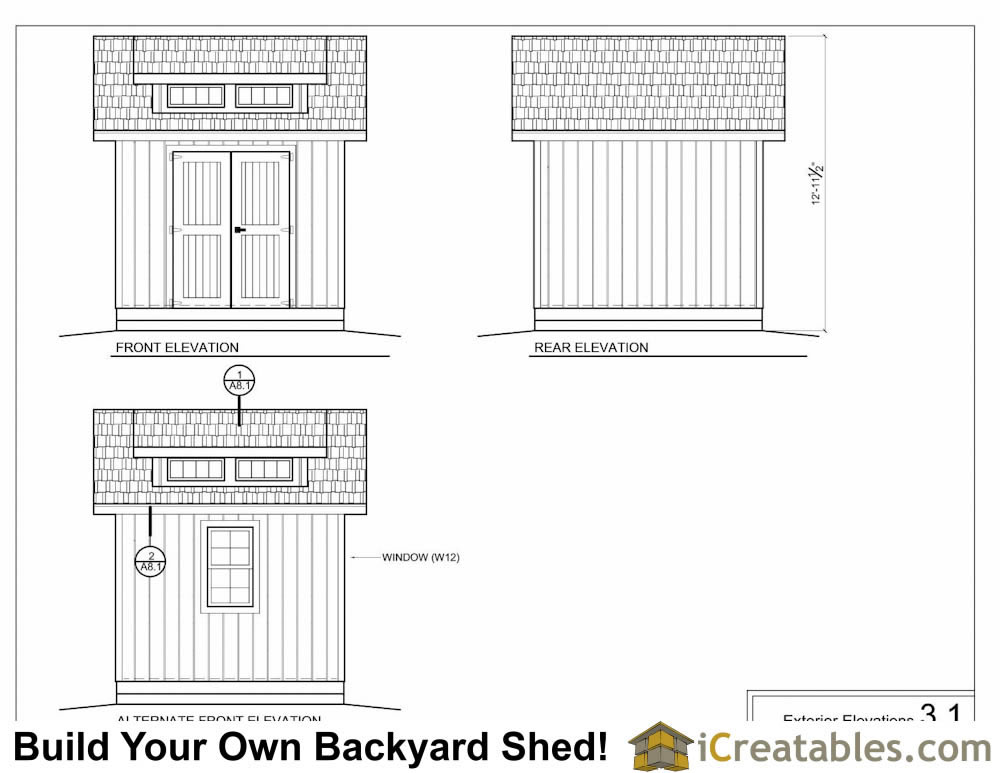 8x10 shed plans with dormer icreatables.com