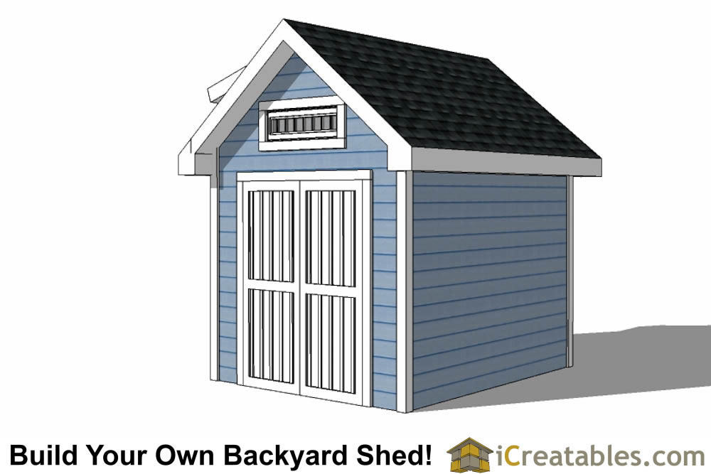 8x10 Shed Plans With Dormer iCreatables.com