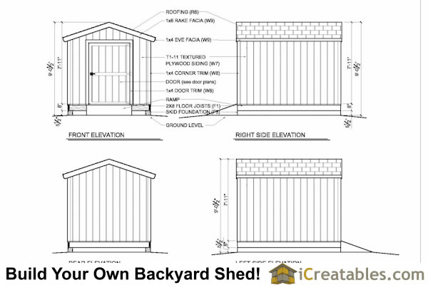 8x10 Shed Plans Storage Shed Build a Shed icreatables.com