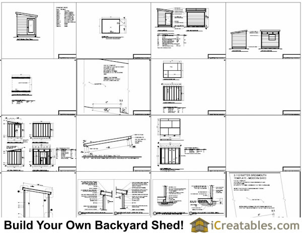 8x10 modern shed plans