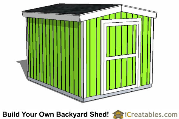 8x1 short shed plans front