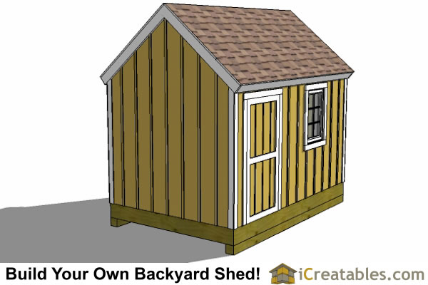 The 8x12 Cape Cod shed plans include: