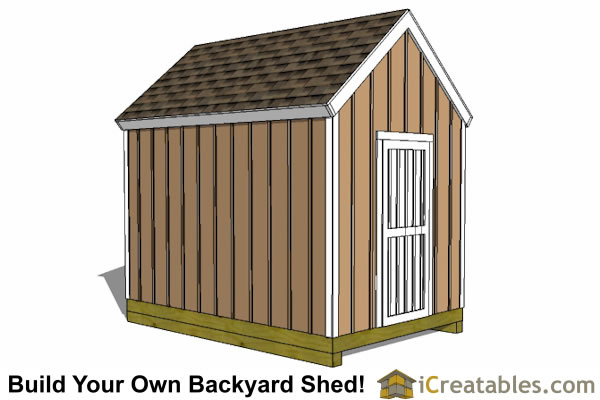 8x12 Colonial Large Door Shed Plans | Backyard Storage 