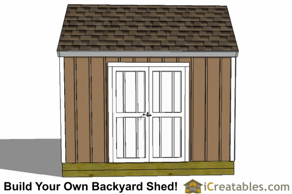 8x12 colonial large door shed plans backyard storage