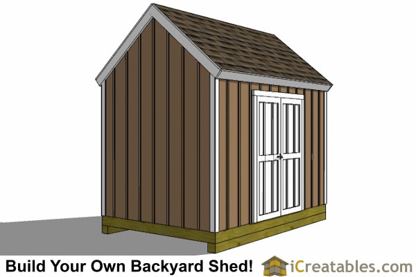 8x12 colonial large door shed plans backyard storage