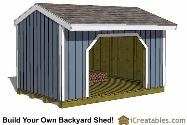 8x12 Firewood Shed Plans icreatables.com