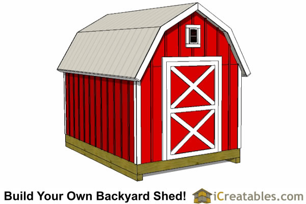 8x12 gambrel barn shed