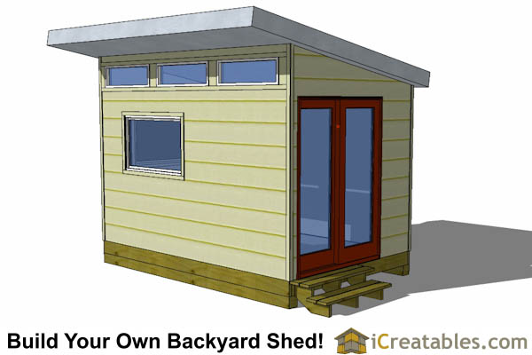 8x12 Modern Shed Plans 8x12 office Shed Plans studio shed plans