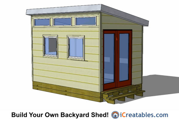 Large Views of 8x12 Shed Plans