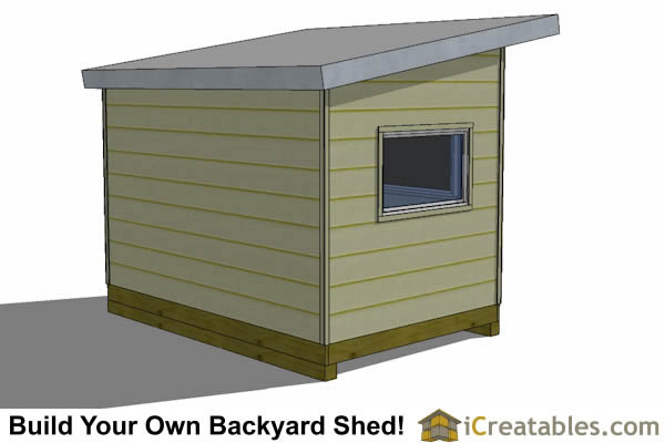 8x12 Modern Shed Plans | 8x12 office Shed Plans | studio shed plans