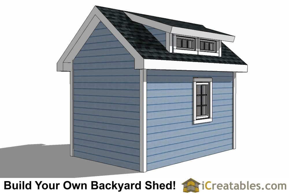 8x12 Shed Plans With Dormer | iCreatables.com