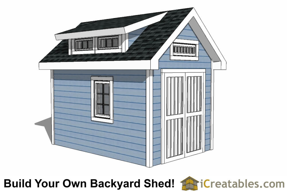 8x10 shed plans dormer shed