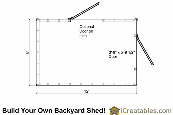 8x12 Shed Plans | Storage Shed Plans | icreatables.com